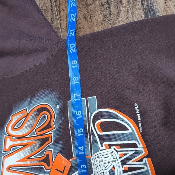Vintage 1994 Trench Cleveland Browns Sweatshirt Crewneck Graphic Size Large - Picture 8 of 10